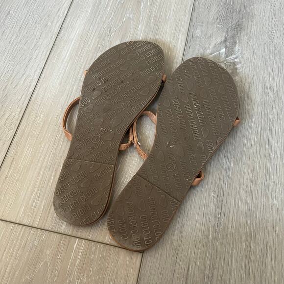 Project Cloud Transition Women's 7 Nude Slide Flip Flop Sandal Memory Foam - Picture 4 of 5